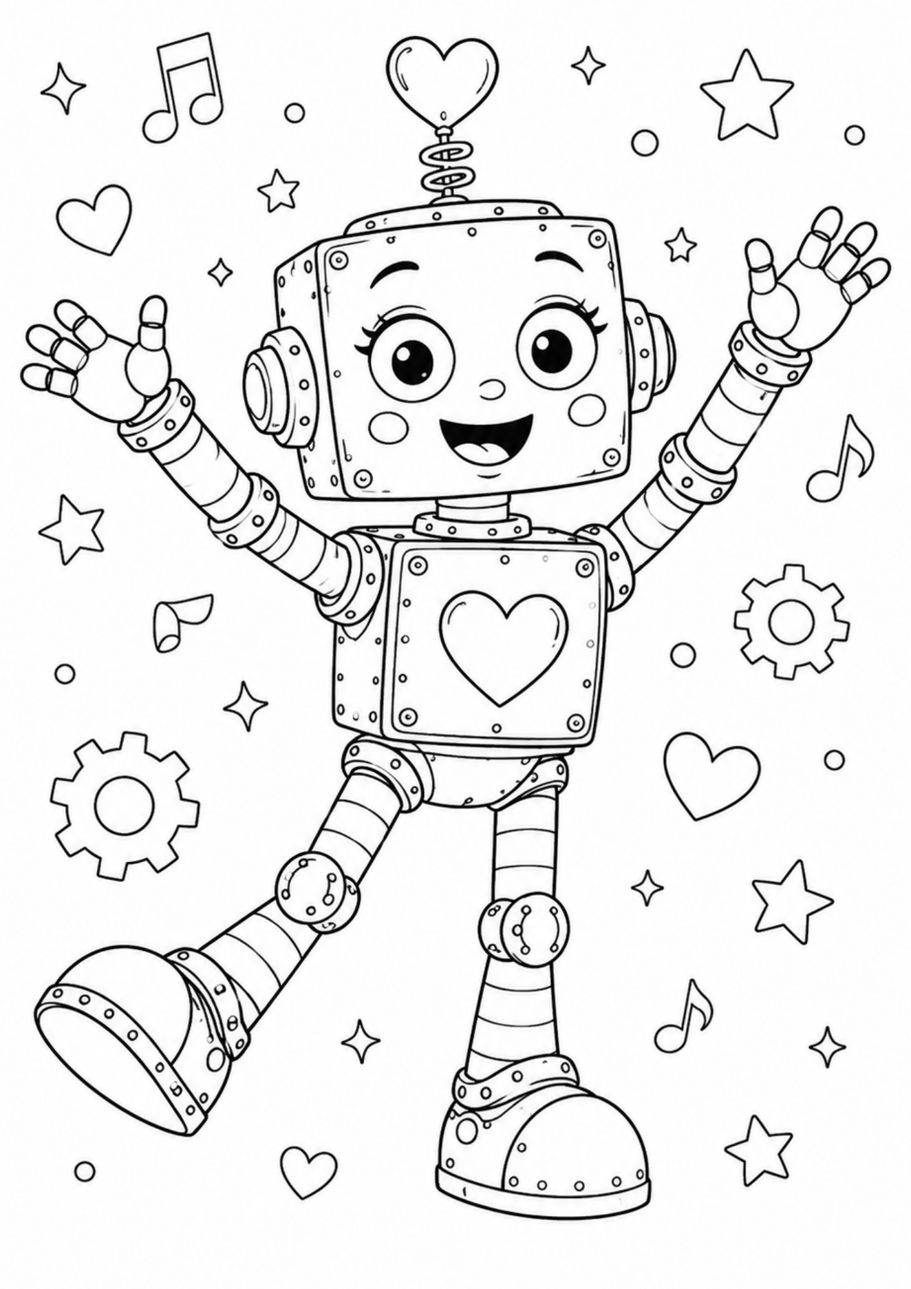 Robotermalbild aus der Kids Edition